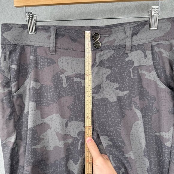 Prana Womens Halle Straight Leg Pant Size 8 Tall Gray Camo Hiking Convertible - Picture 11 of 13